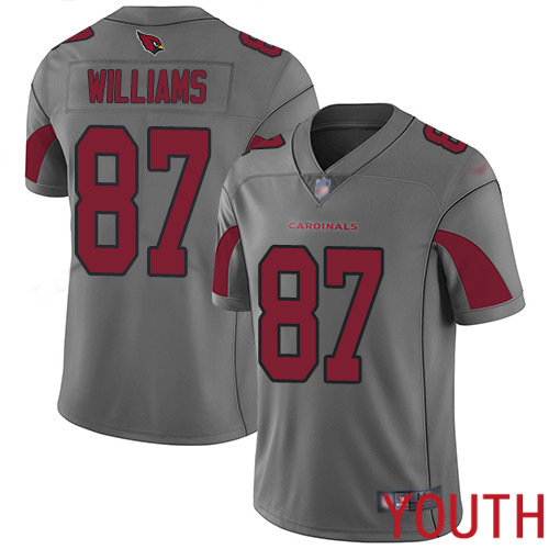 Arizona Cardinals Limited Silver Youth Maxx Williams Jersey NFL Football #87 Inverted Legend->youth nfl jersey->Youth Jersey